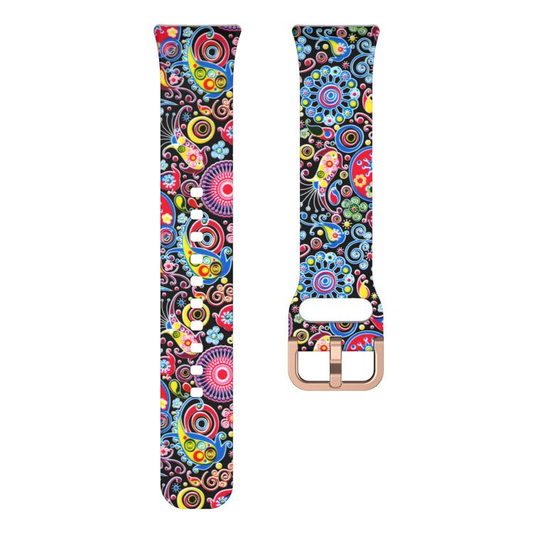 For Samsung Galaxy Fit3 xDfind Gold Buckle Printed Silicone Watch Band