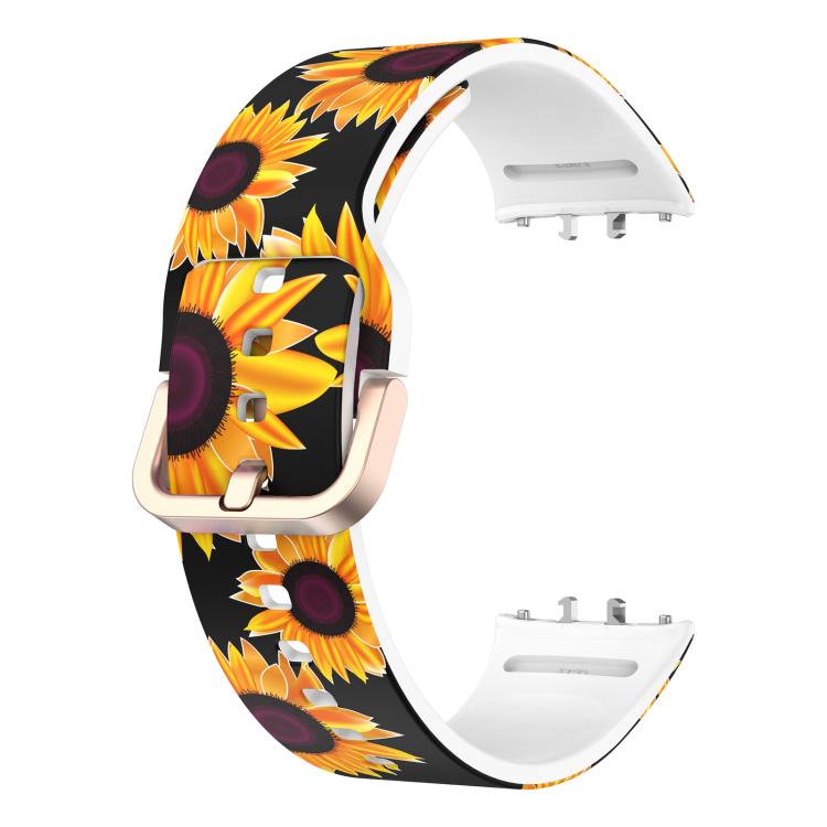 For Samsung Galaxy Fit3 xDfind Gold Buckle Printed Silicone Watch Band