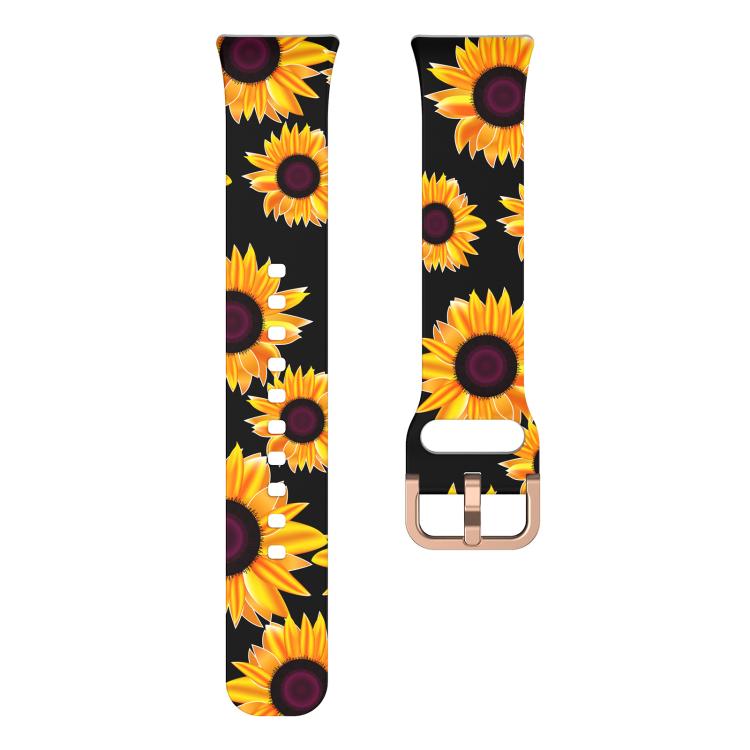 For Samsung Galaxy Fit3 xDfind Gold Buckle Printed Silicone Watch Band