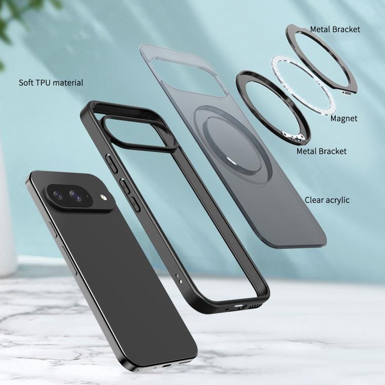 For Google Pixel 9 kalebol MagSafe Metal Ring Holder Phone Case