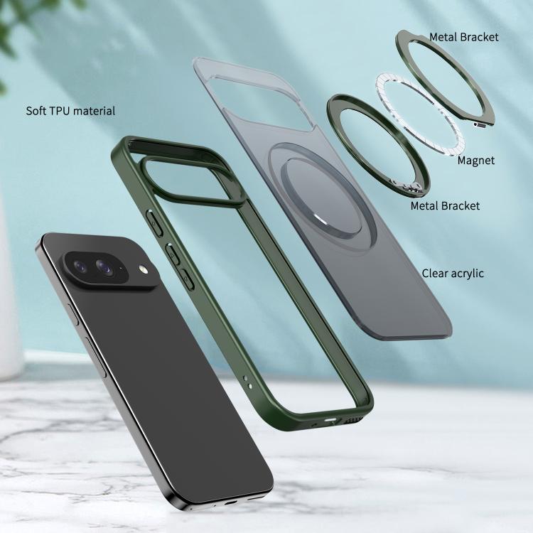 For Google Pixel 9 kalebol MagSafe Metal Ring Holder Phone Case