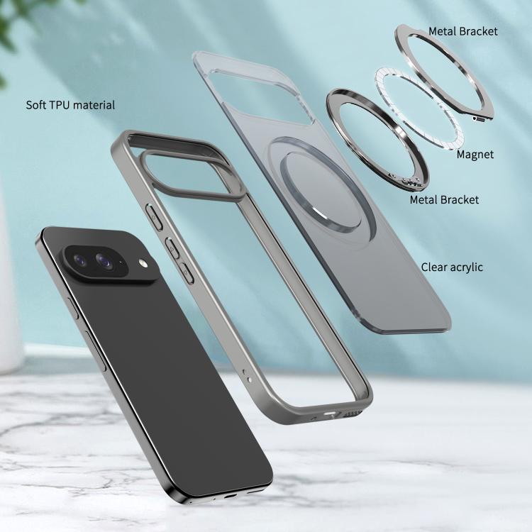 For Google Pixel 9 kalebol MagSafe Metal Ring Holder Phone Case