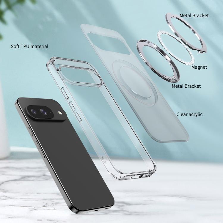 For Google Pixel 9 kalebol MagSafe Metal Ring Holder Phone Case