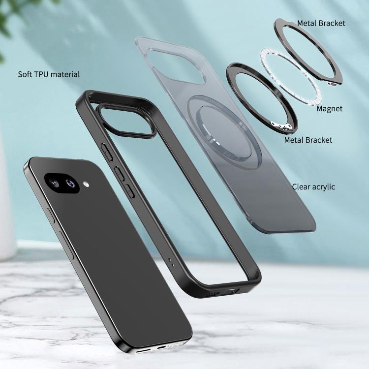 For Google Pixel 9a kalebol MagSafe Metal Ring Holder Phone Case
