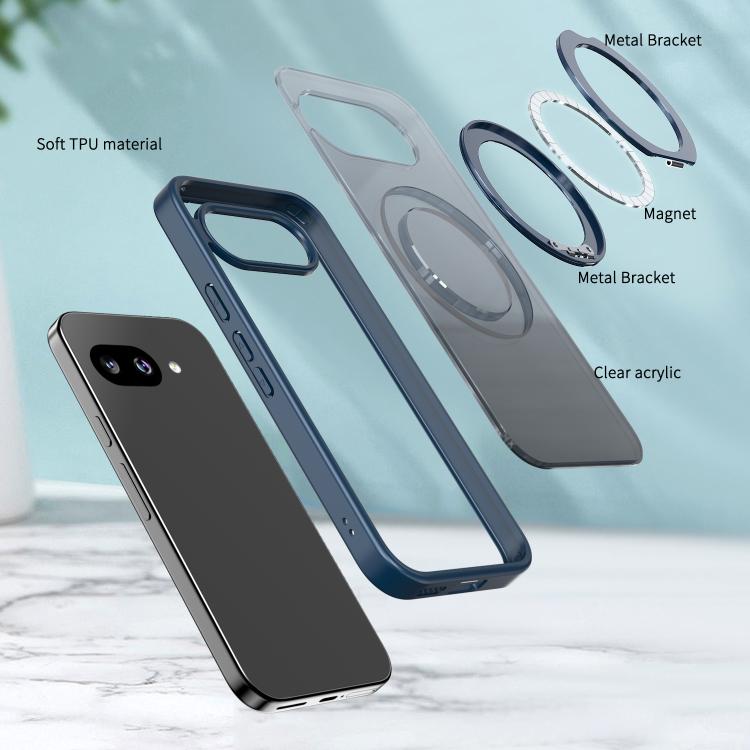 For Google Pixel 9a kalebol MagSafe Metal Ring Holder Phone Case