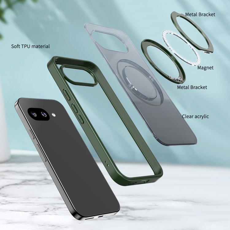 For Google Pixel 9a kalebol MagSafe Metal Ring Holder Phone Case