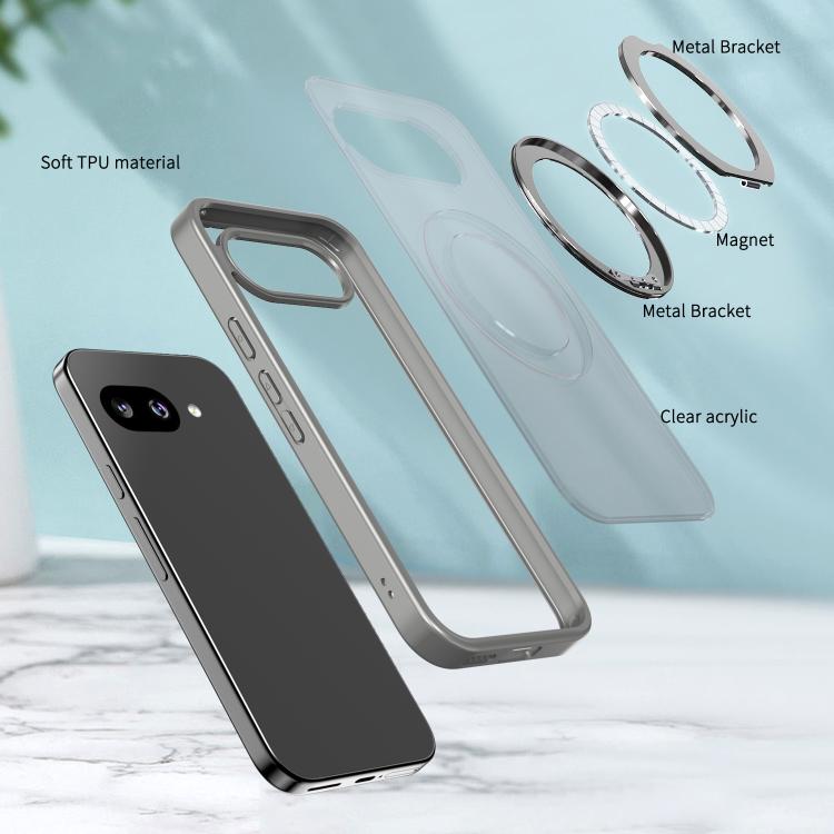 For Google Pixel 9a kalebol MagSafe Metal Ring Holder Phone Case
