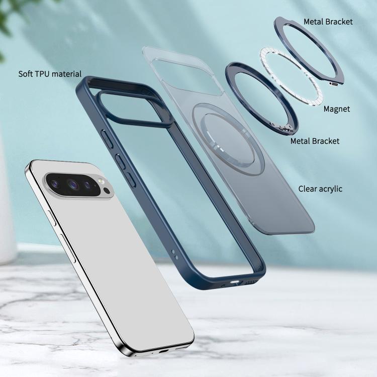 For Google Pixel 9 Pro kalebol MagSafe Metal Ring Holder Phone Case