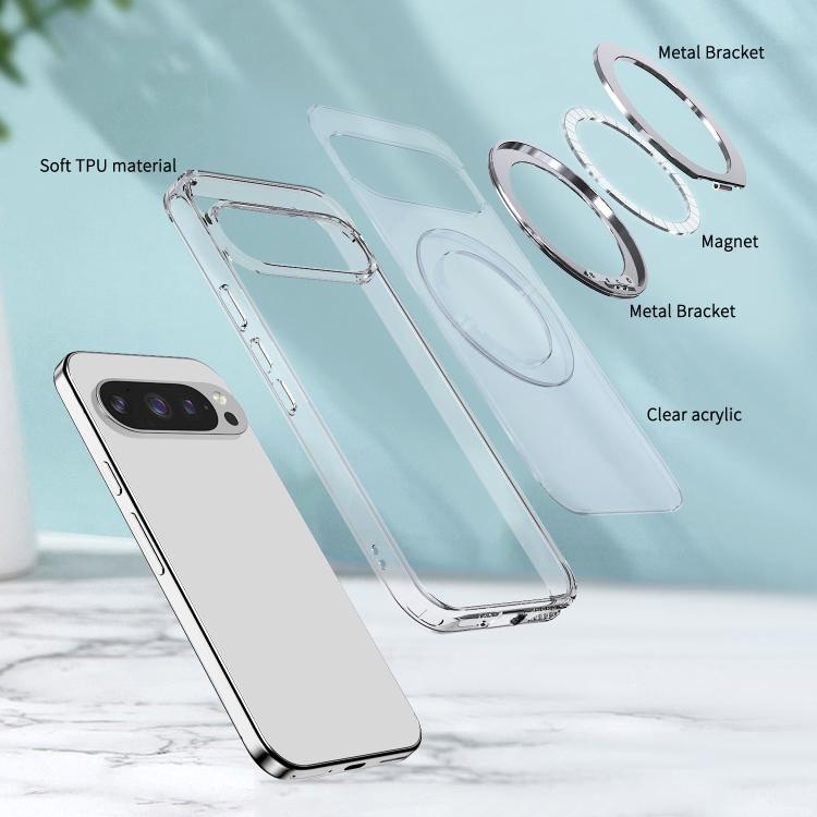 For Google Pixel 9 Pro kalebol MagSafe Metal Ring Holder Phone Case