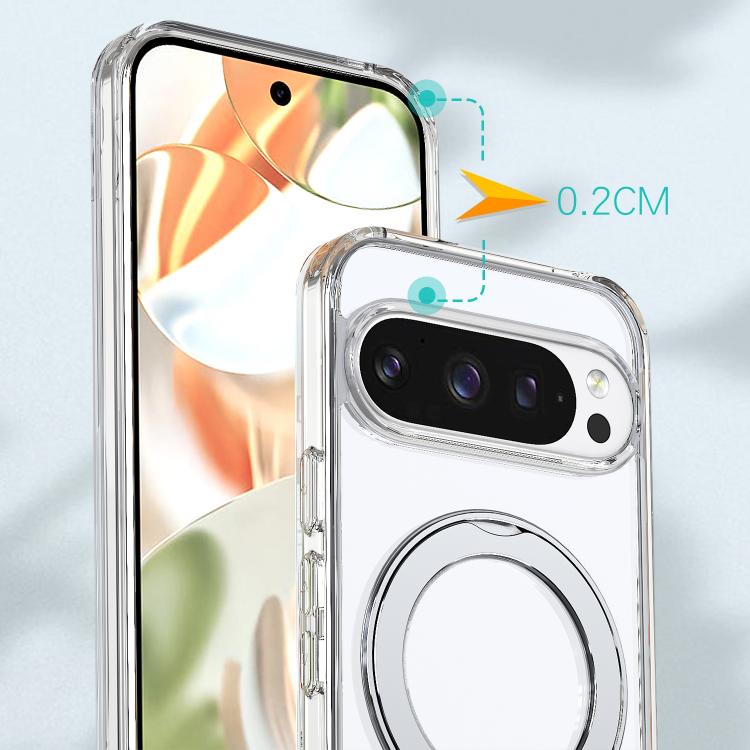 For Google Pixel 9 Pro XL kalebol MagSafe Metal Ring Holder Phone Case