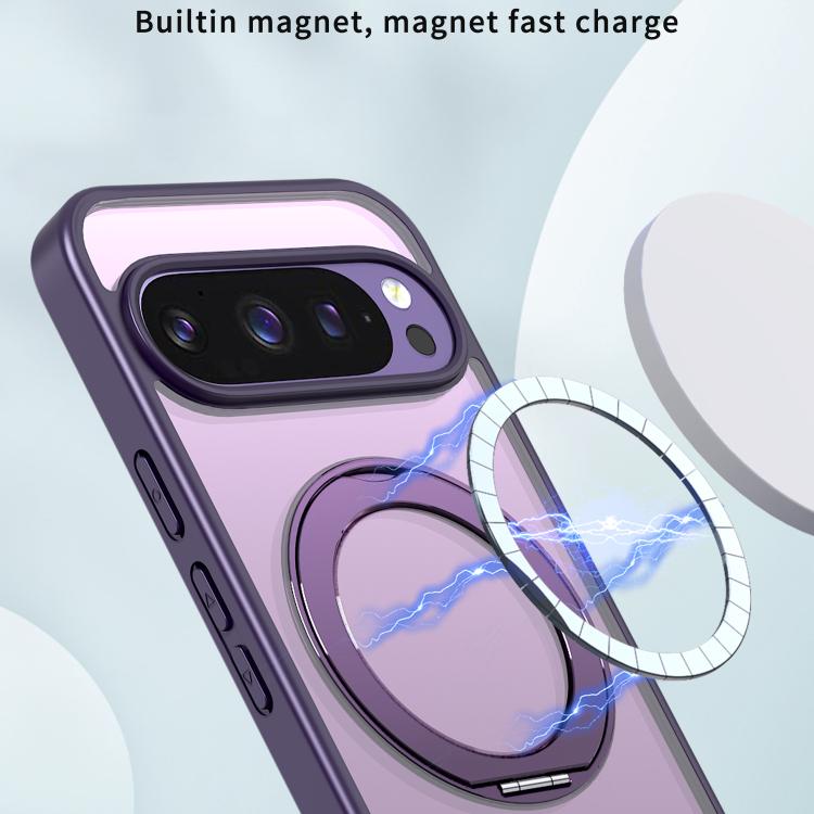 For Google Pixel 9 Pro XL kalebol MagSafe Metal Ring Holder Phone Case