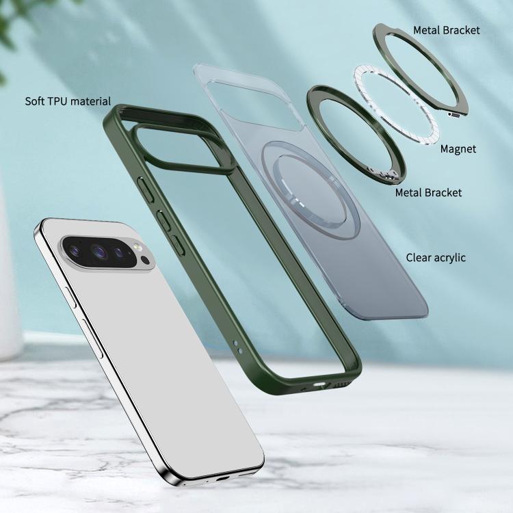 For Google Pixel 10 Pro XL kalebol MagSafe Metal Ring Holder Phone Case