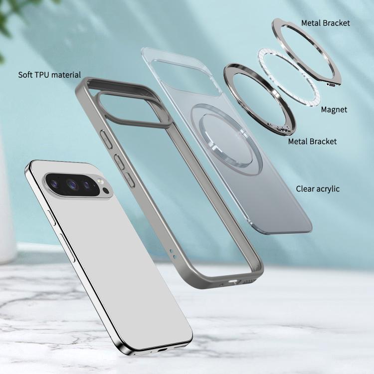 For Google Pixel 10 Pro XL kalebol MagSafe Metal Ring Holder Phone Case