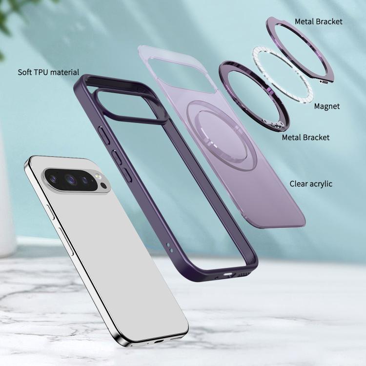 For Google Pixel 10 Pro XL kalebol MagSafe Metal Ring Holder Phone Case