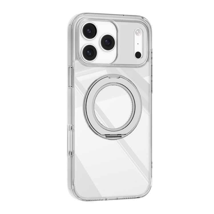 For iPhone 17 Pro Mutural Ice Amber Series MagSafe Holder TPU Phone Case - Transparent