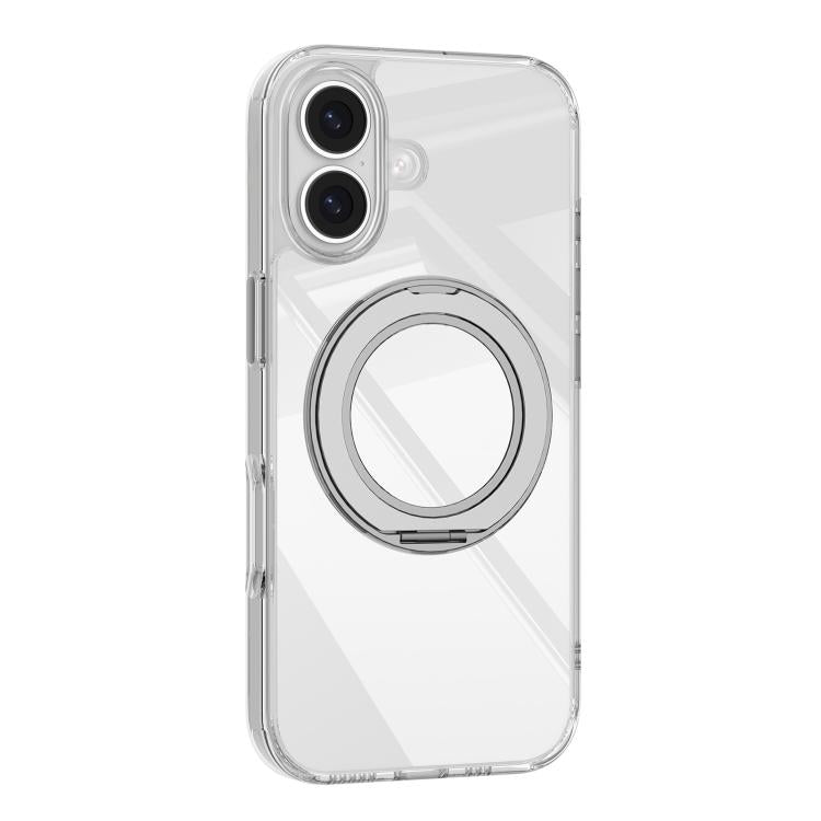 For iPhone 17 Mutural Ice Amber Series MagSafe Holder TPU Phone Case - Transparent