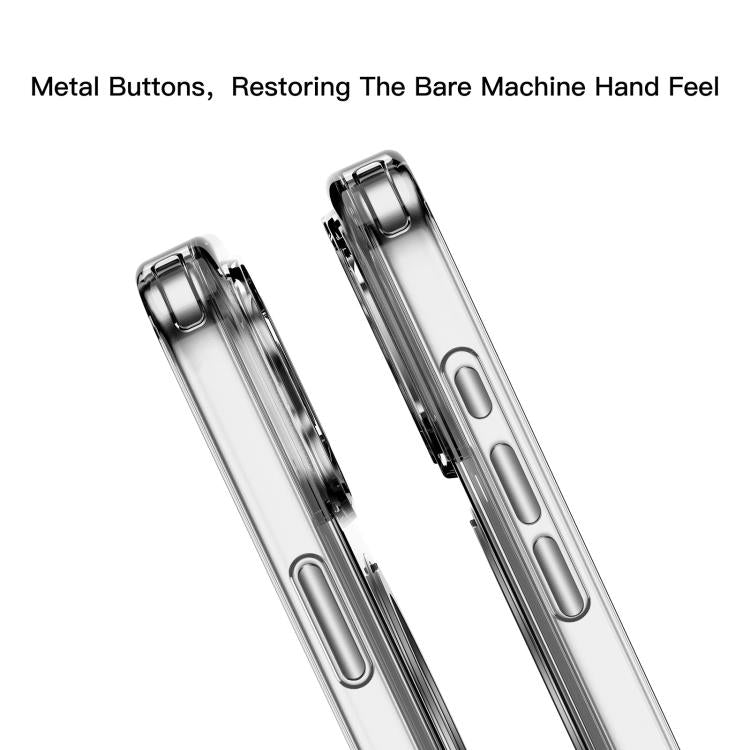 For iPhone 17 Pro Max Mutural Ice Amber Series MagSafe Holder TPU Phone Case - Transparent