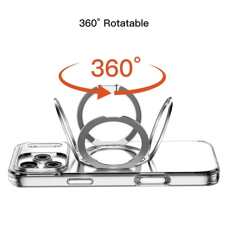For iPhone 17 Pro Max Mutural Ice Amber Series MagSafe Holder TPU Phone Case - Transparent