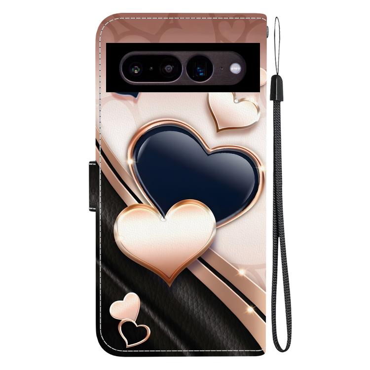 For Google Pixel 7 Crystal Texture Colored Drawing Leather Phone Case