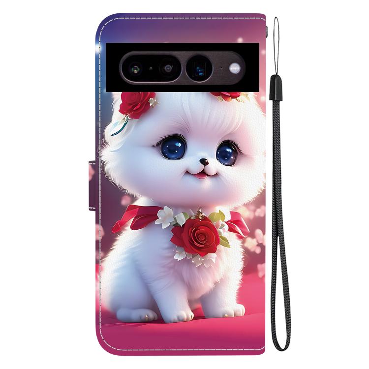 For Google Pixel 7 Crystal Texture Colored Drawing Leather Phone Case