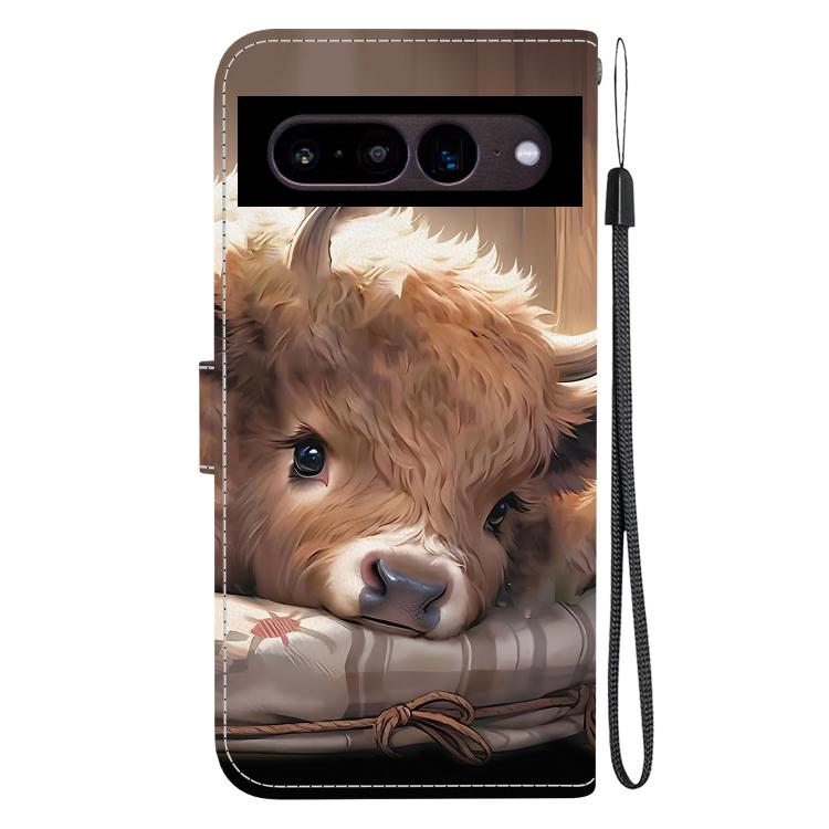 For Google Pixel 7 Crystal Texture Colored Drawing Leather Phone Case