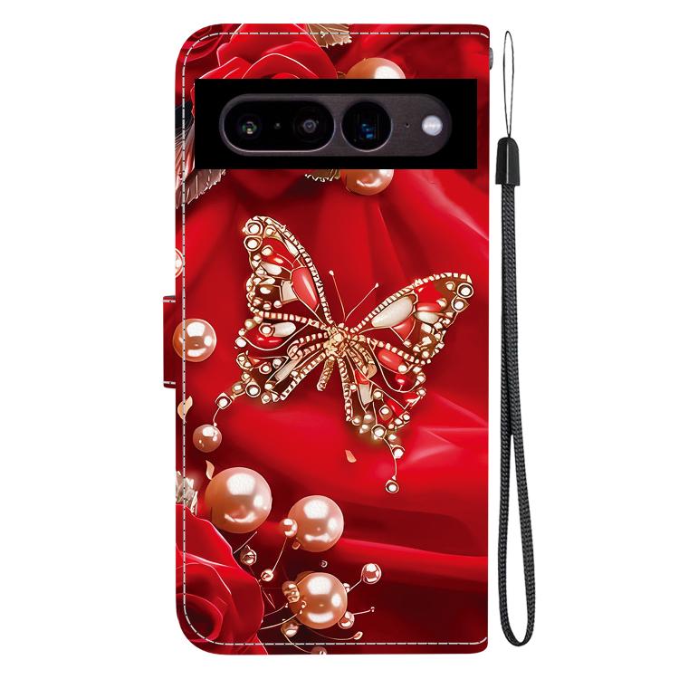 For Google Pixel 7 Crystal Texture Colored Drawing Leather Phone Case