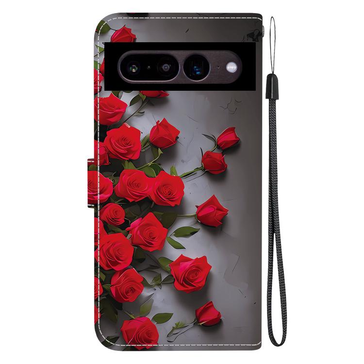 For Google Pixel 7 Crystal Texture Colored Drawing Leather Phone Case