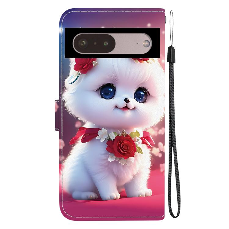 For Google Pixel 7 Pro Crystal Texture Colored Drawing Leather Phone Case