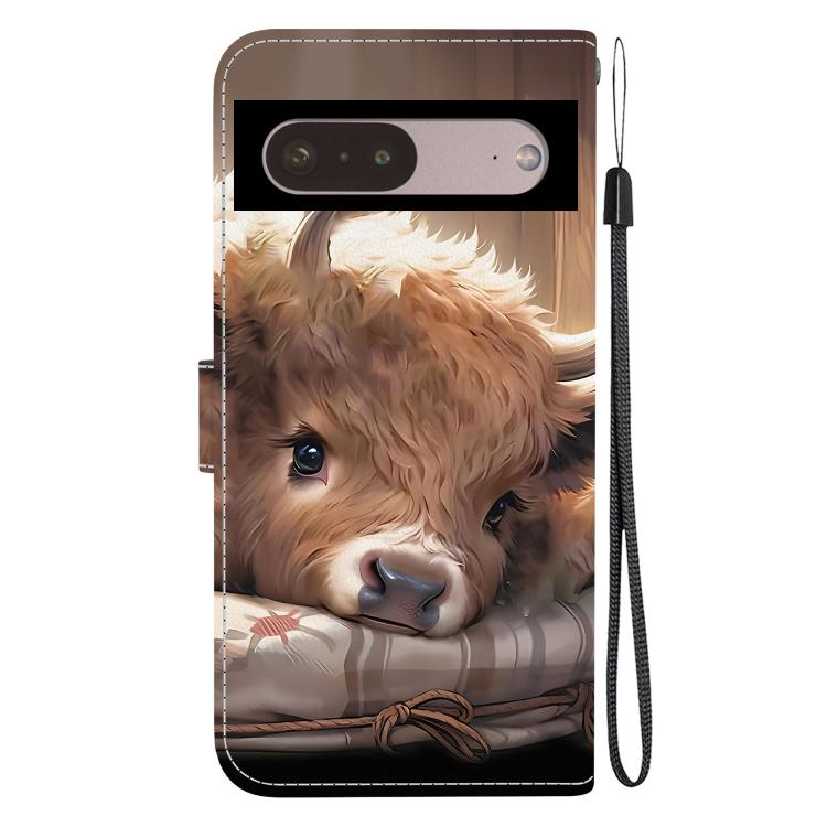 For Google Pixel 7 Pro Crystal Texture Colored Drawing Leather Phone Case