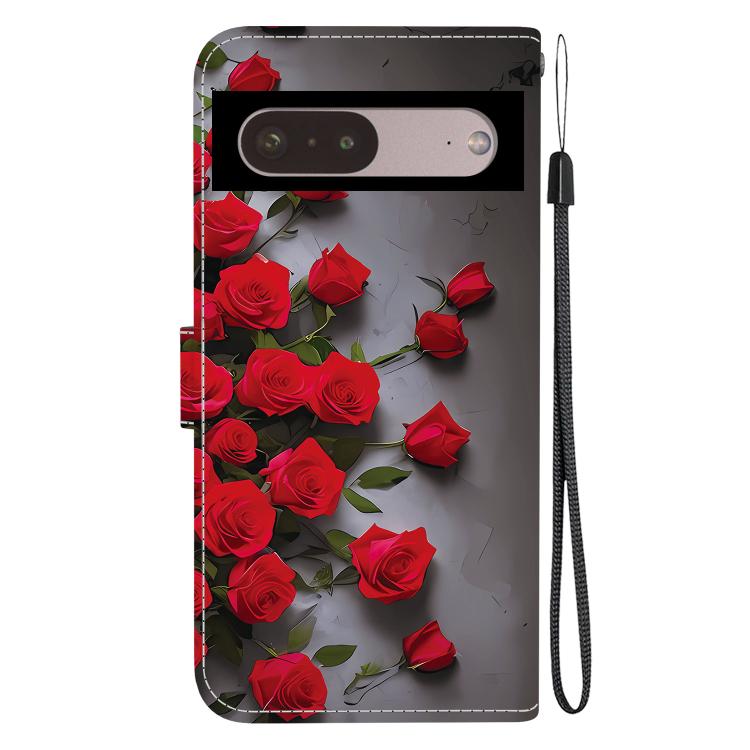 For Google Pixel 7 Pro Crystal Texture Colored Drawing Leather Phone Case