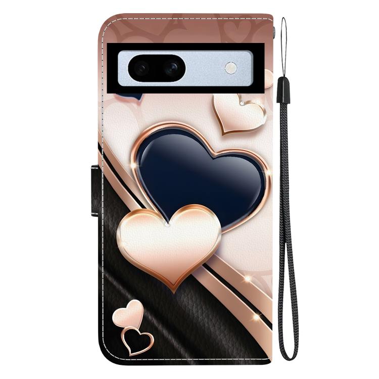For Google Pixel 7a Crystal Texture Colored Drawing Leather Phone Case