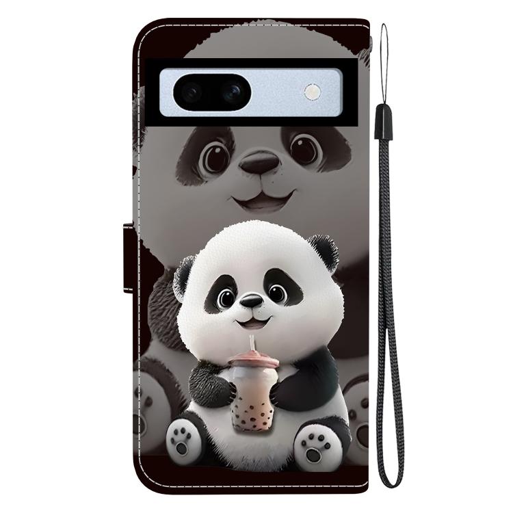 For Google Pixel 7a Crystal Texture Colored Drawing Leather Phone Case