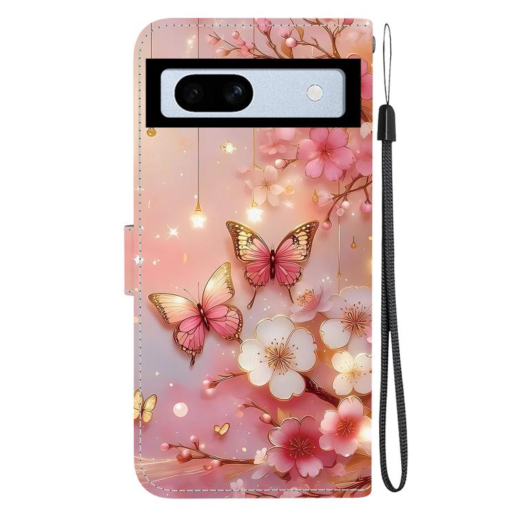 For Google Pixel 7a Crystal Texture Colored Drawing Leather Phone Case