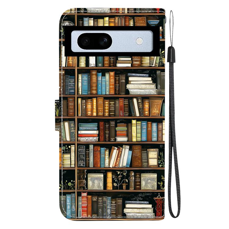 For Google Pixel 7a Crystal Texture Colored Drawing Leather Phone Case