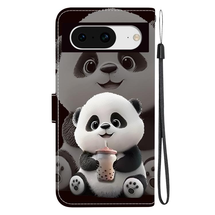 For Google Pixel 8 Crystal Texture Colored Drawing Leather Phone Case