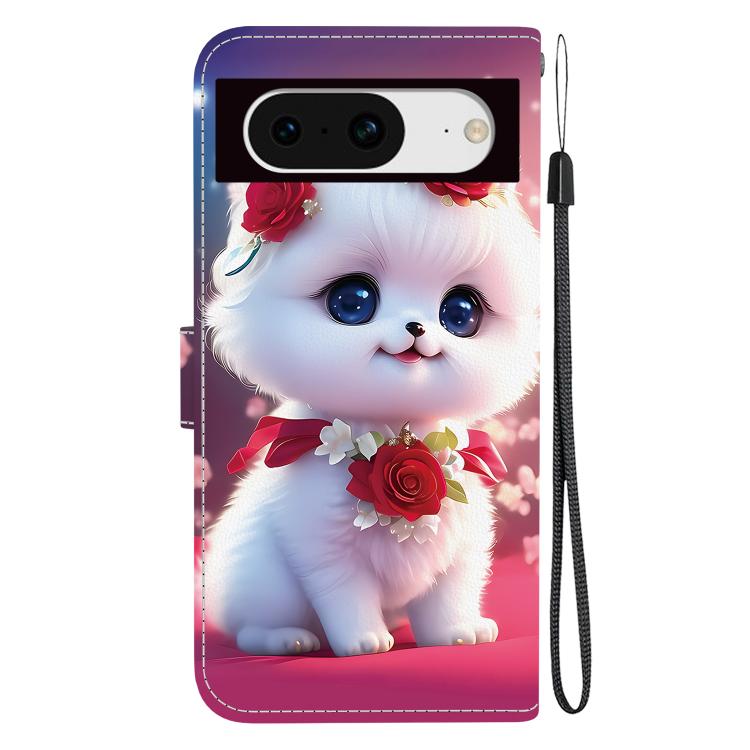 For Google Pixel 8 Crystal Texture Colored Drawing Leather Phone Case