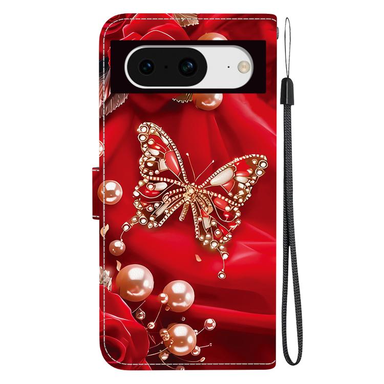 For Google Pixel 8 Crystal Texture Colored Drawing Leather Phone Case