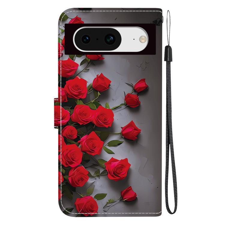 For Google Pixel 8 Crystal Texture Colored Drawing Leather Phone Case