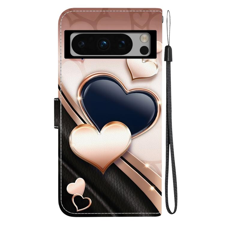 For Google Pixel 8 Pro Crystal Texture Colored Drawing Leather Phone Case