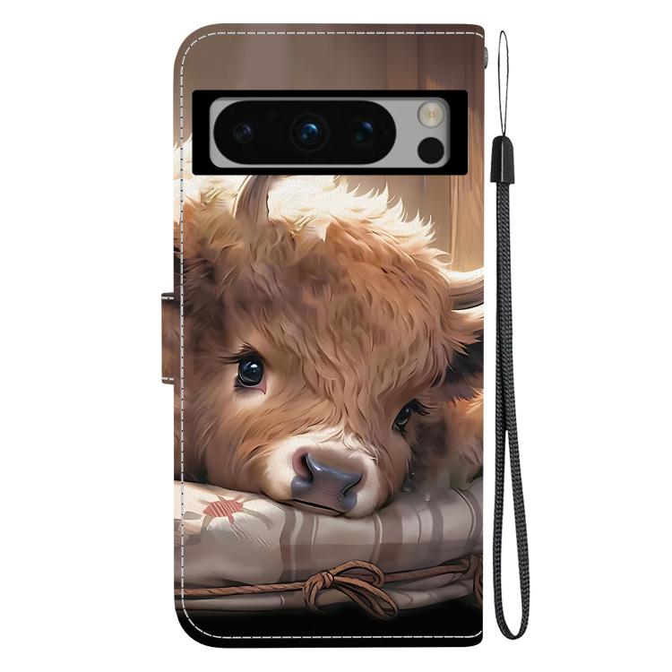 For Google Pixel 8 Pro Crystal Texture Colored Drawing Leather Phone Case