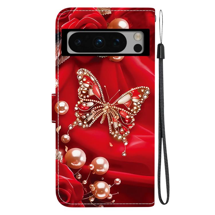 For Google Pixel 8 Pro Crystal Texture Colored Drawing Leather Phone Case