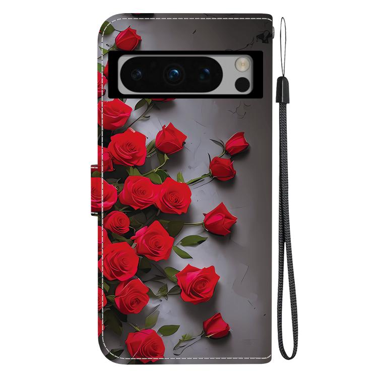 For Google Pixel 8 Pro Crystal Texture Colored Drawing Leather Phone Case