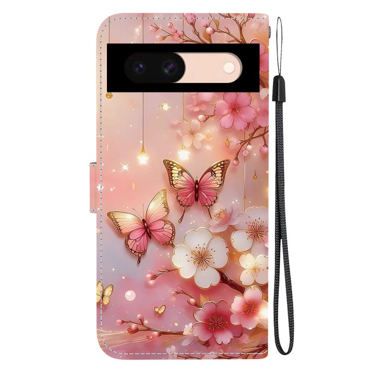 For Google Pixel 8a Crystal Texture Colored Drawing Leather Phone Case