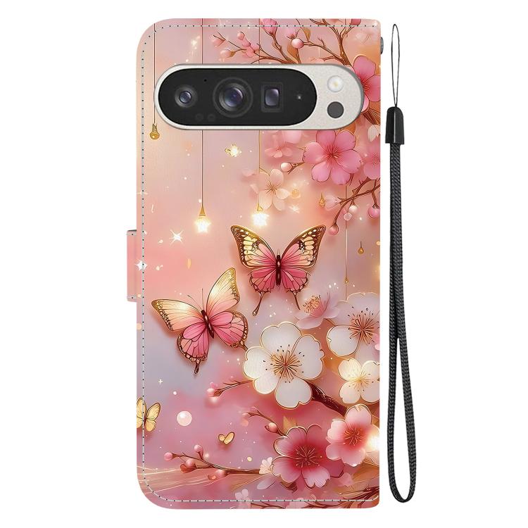 For Google Pixel 9 Pro XL Crystal Texture Colored Drawing Leather Phone Case