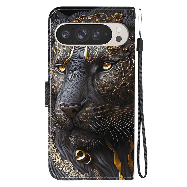 For Google Pixel 9 Pro XL Crystal Texture Colored Drawing Leather Phone Case
