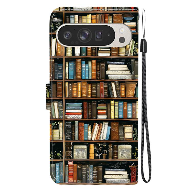 For Google Pixel 9 Pro XL Crystal Texture Colored Drawing Leather Phone Case