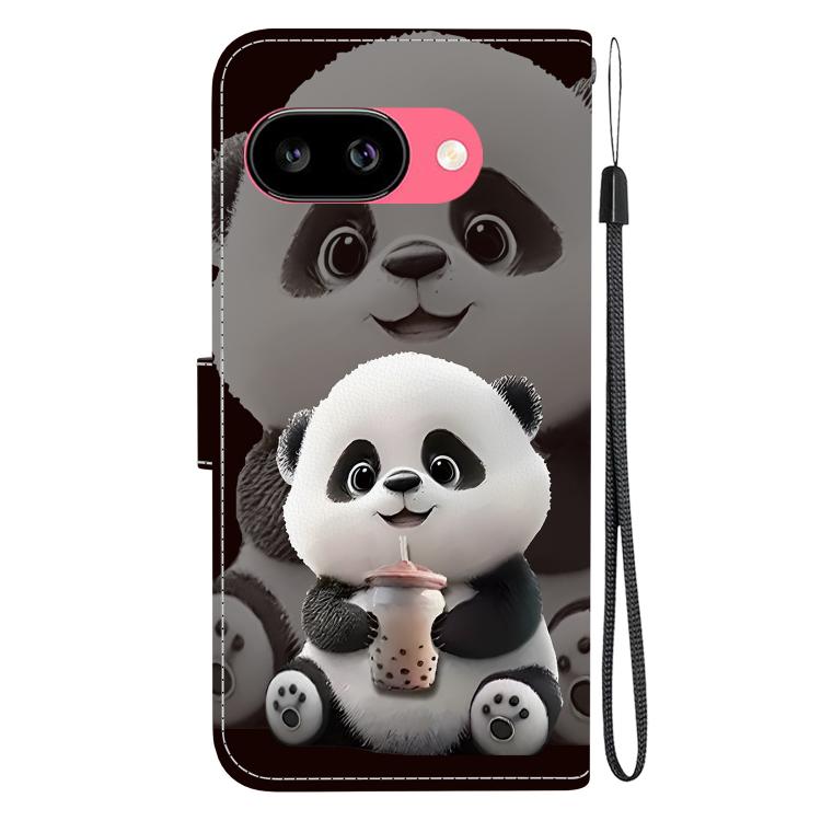 For Google Pixel 9a Crystal Texture Colored Drawing Leather Phone Case