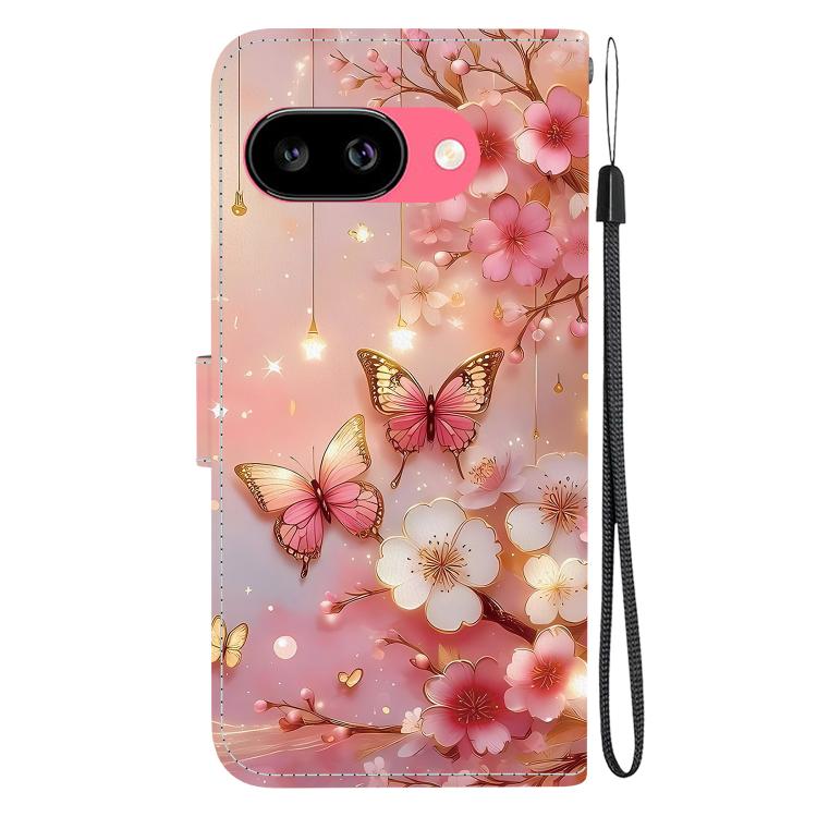 For Google Pixel 9a Crystal Texture Colored Drawing Leather Phone Case