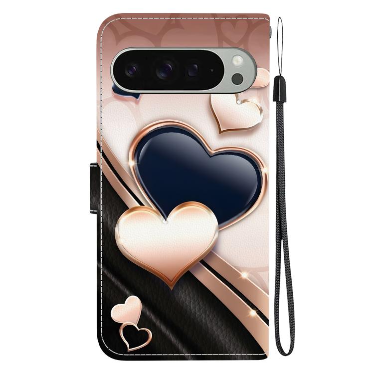 For Google Pixel 9 / Pixel 9 Pro Crystal Texture Colored Drawing Leather Phone Case