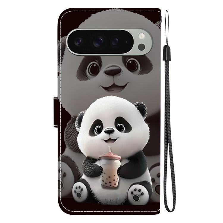 For Google Pixel 9 / Pixel 9 Pro Crystal Texture Colored Drawing Leather Phone Case